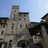 Arezzo, palazzi in Piazza Grande.