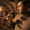 Monte San Savino, degustazione di vino nella 'barriccaia'.